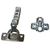 Bisagra 35mm Codo 9 C/suave Clip On x25 UNIDADES - comprar online