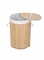 Cesto ropa bambu plegable redondo