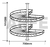 Esquinero giratorio 70cm cromo c/corte - Arfe S.A.