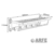 Estante toallero barral acero inox - tienda online