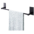 Toallero Barral Autoadhesivo Acero Inox Negro - comprar online