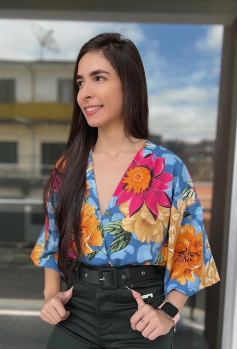 Body feminino floral