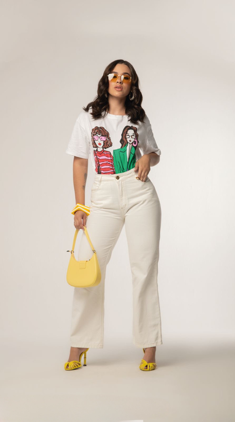 Calça wid leg off