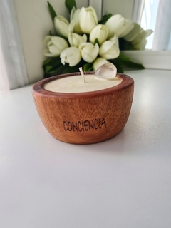 Vela de Soja | Conciencia • Cuarzo Cristal • Verbena