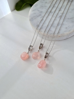 Collar Cuarzo Rosa - Pulido - comprar online
