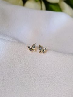 Aros Mini Butterfly - Azul Claro - comprar online