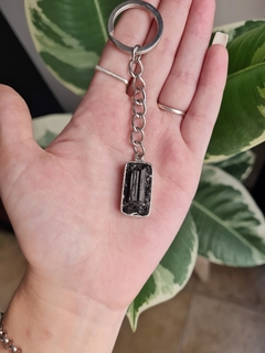 Llavero Rectangular Turmalina Negra