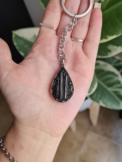 Llavero Gota XL Turmalina Negra