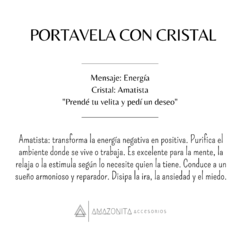 Portavela | Energía con Amatista - comprar online