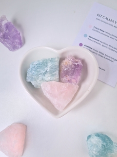 Kit Calma y Energía | Amatista, Aguamarina y Cuarzo Rosa