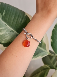 Pulsera Ágata Cornalina | Pulida