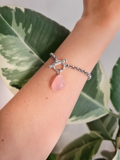 Pulsera Cuarzo Rosa | Pulida