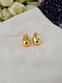 Aros Gota | Acero Dorado