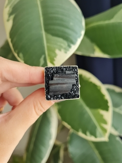 Anillo Cuadrado | Turmalina Negra en internet
