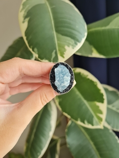 Anillo Aguamarina y Turmalina Negra en internet