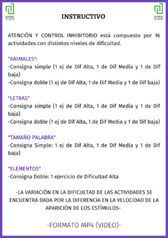 Control inhibitorio y Atención (VIDEO - Mp4) en internet