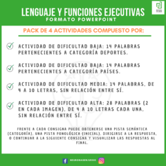 Desorden de letras - Lenguaje y Funciones Ejecutivas (POWERPOINT) - tienda online