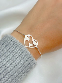 Pulseira Coração Mapa mundi - comprar online