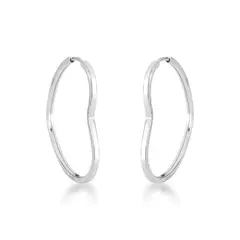 Brinco Argola coração fio quadrado