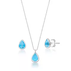 Conjunto Ponto de luz gota azul
