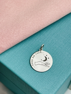 Pingente Medalha Lua "Tudo em você.."