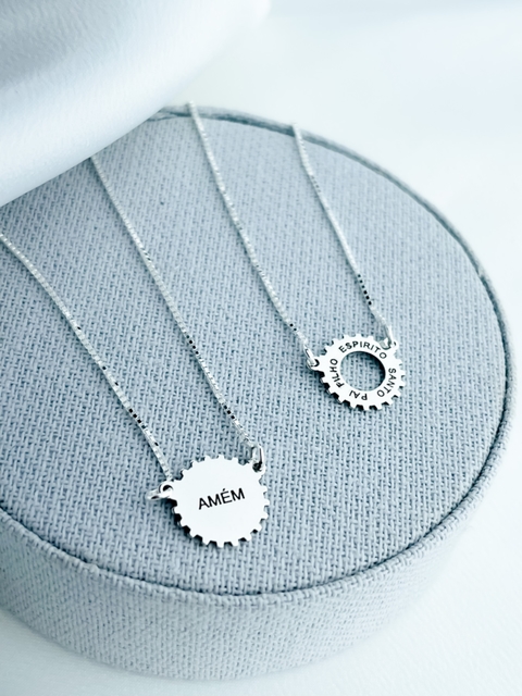 Escapulário Amém (pai,filho..) - Prata 925