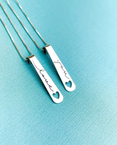 Colar "You" Placa gravata P