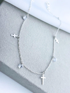 Tornozeleira Cruz com zircônia