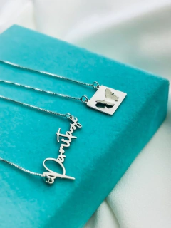 Escapulário Borboleta origami fosco permita-se