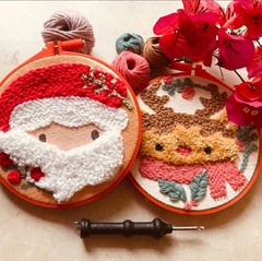 Kit para bordar "Navidad" con aguja mágica.