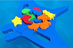 Tablita de natación mantarraya con formitas