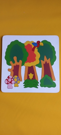 rompecabezas encastre doble de la selva - comprar online