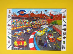 rompecabeza carrera de autos- 88 piezas en internet