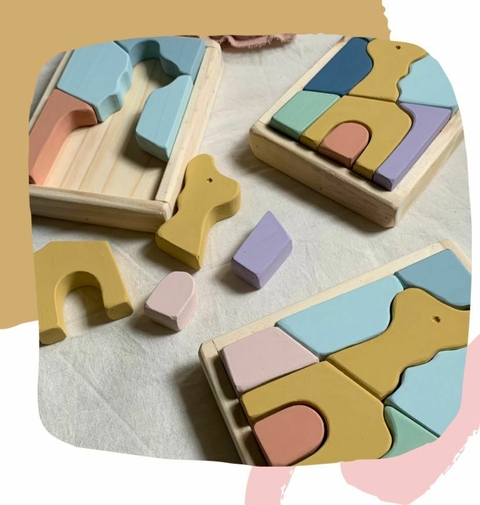 ROMPECABEZA PASTEL JIRAFA