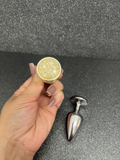 PLUG ANAL COM PEDRAS CRAVEJADAS TAMANHO P - loja online