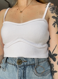 Cropped tricot bell - loja online