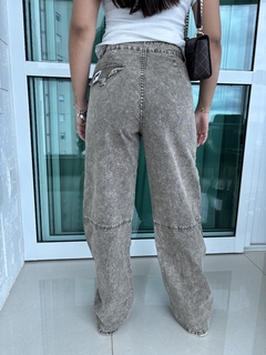 Calça jeans wide leg cargo soft - loja online