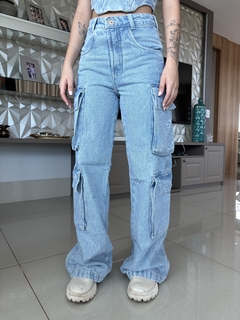 calça jeans cargo desire - comprar online