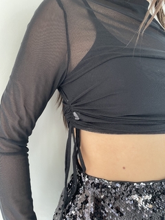 Cropped tule black - comprar online