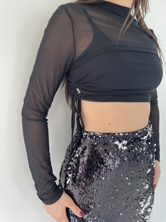 Cropped tule black na internet