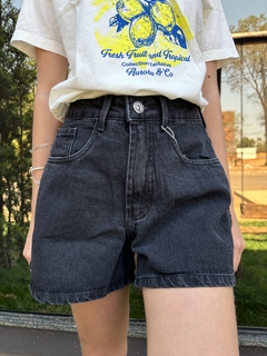 Short jeans mom black - comprar online