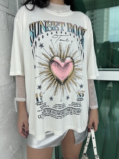 camiseta t-shirt sunset rock
