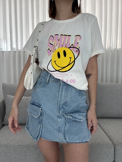 Saia jeans cargo bolt - Dameda