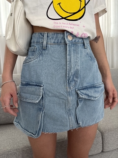 Saia jeans cargo bolt