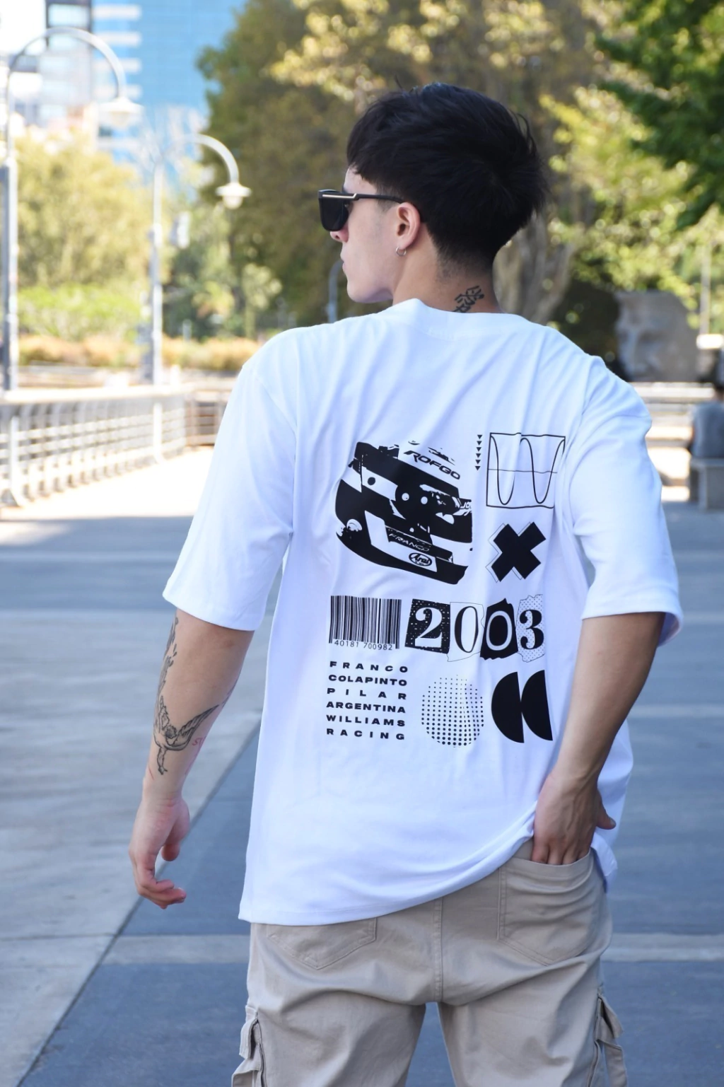 Remera Oversize Franco Colapinto - B&W