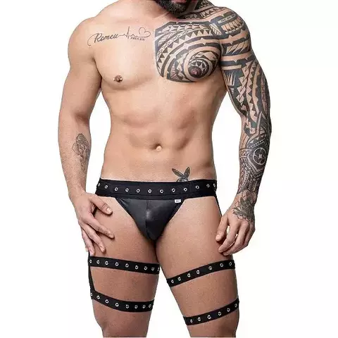 Cueca Jock Preta com Ilhós SD Clothing