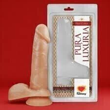 Protese 16 x 3,5cm com Escroto e Ventosa pura luxuria