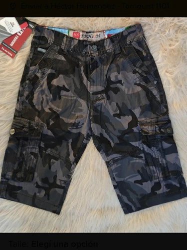 Bermuda Gabardina Cargo Hombre Yd Camuflada Art. 4369 - 2