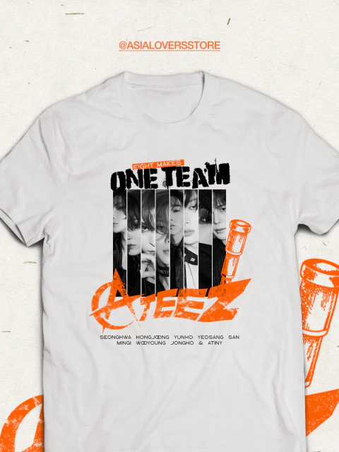 T-SHIRT - ATEEZ (COLEÇÃO MULTIFANDOM) - OFF WHITE - 15 DIAS ÚTEIS PARA ENVIO - comprar online