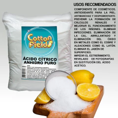 Ácido Cítrico Anhidro Puro 99% Apto Alimentos X 1kg Envios - tienda online
